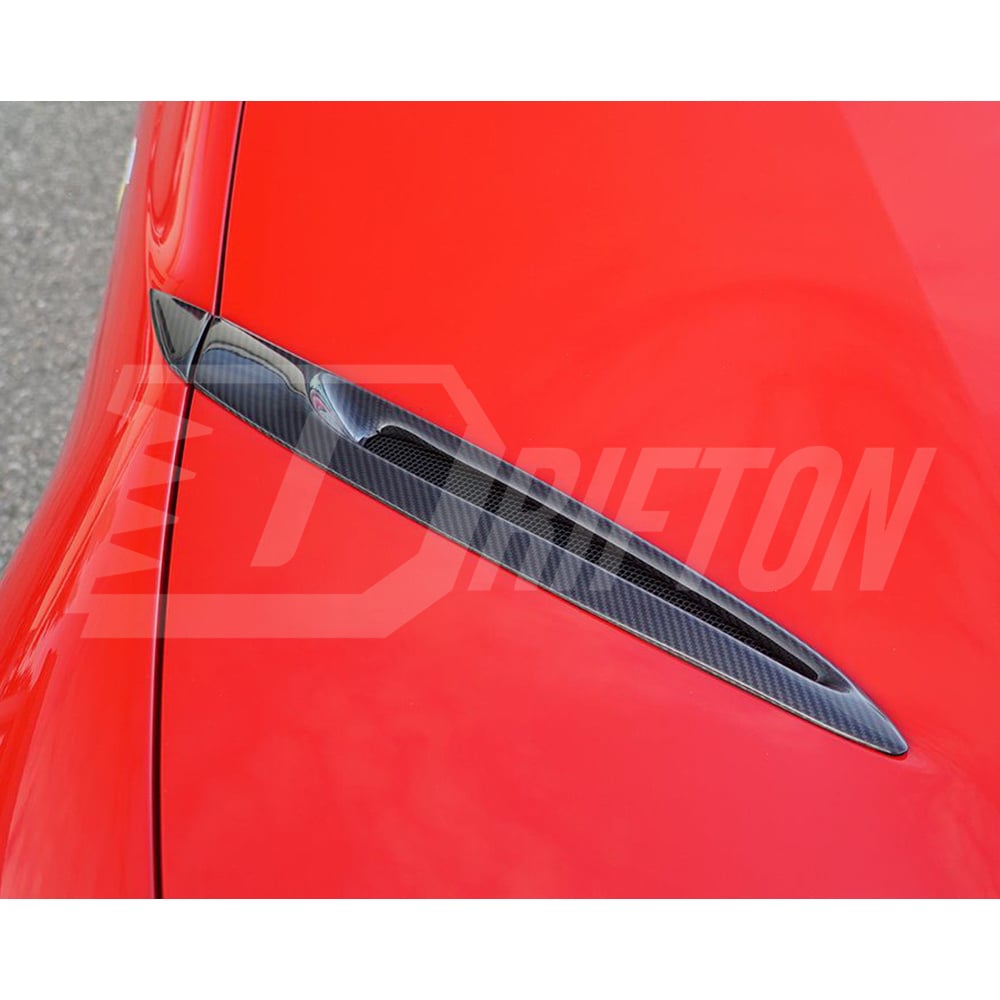Novitec Style Dry Carbon Fiber Hood Vent Trim For Ferrari 812 Superfast GTS 2017-2023