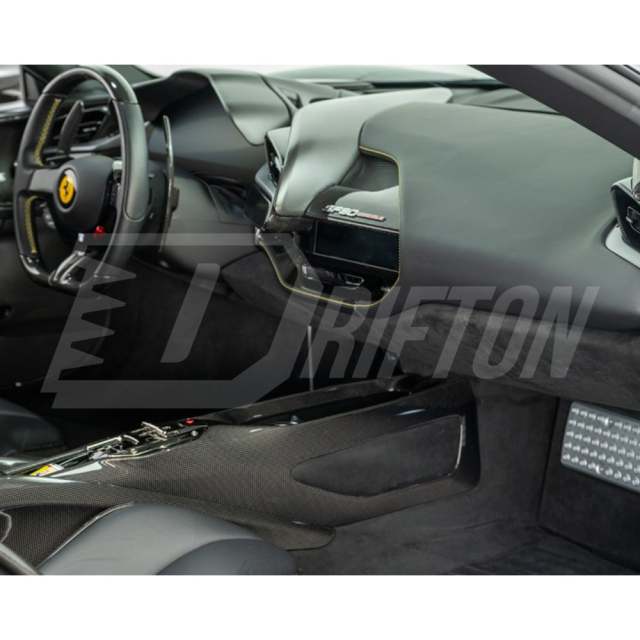 Dry Carbon Fiber Interiors Kits Central Console Side Panels For Ferrari SF90