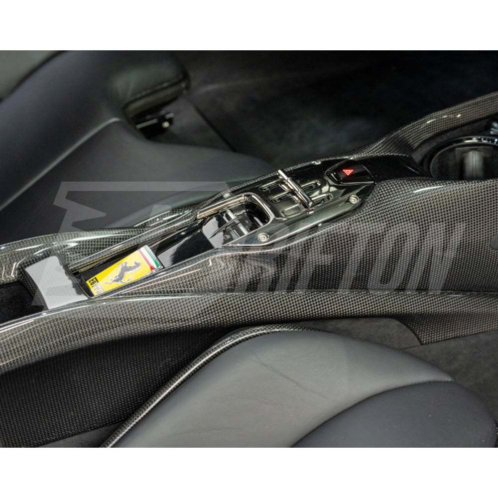 Dry Carbon Fiber Interiors Kits Central Console Side Panels For Ferrari SF90
