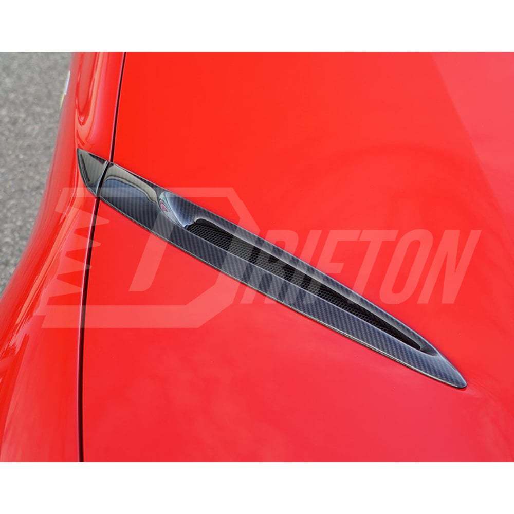 Novitec Style Dry Carbon Fiber Hood Vent Trim For Ferrari 812 Superfast GTS 2017-2023