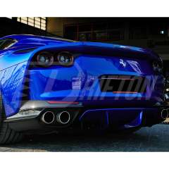 Novitec Style Dry Carbon Fiber Rear Side Splitters For Ferrari 812 Superfast GTS 2017-2023