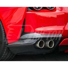 Novitec Style Dry Carbon Fiber Rear Side Splitters For Ferrari 812 Superfast GTS 2017-2023