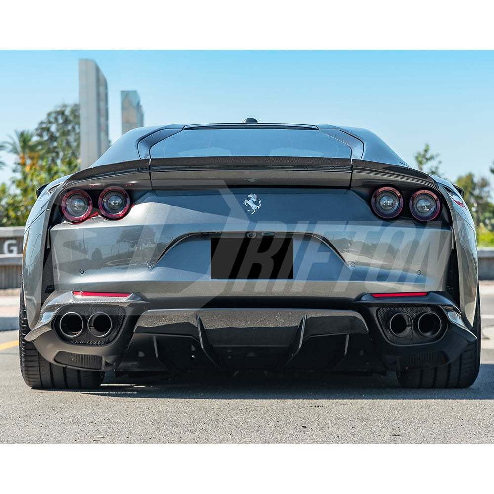 Novitec Style Dry Carbon Fiber Rear Trunk Spoiler Wing For Ferrari 812 Superfast 2017-2023