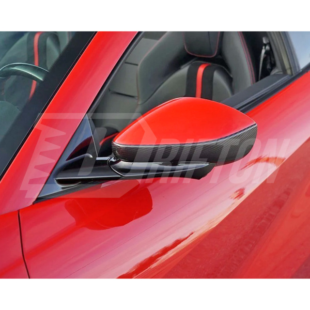 Novitec Style Dry Carbon Fiber Side Mirror Cover For Ferrari 812 Superfast GTS 2017-2023