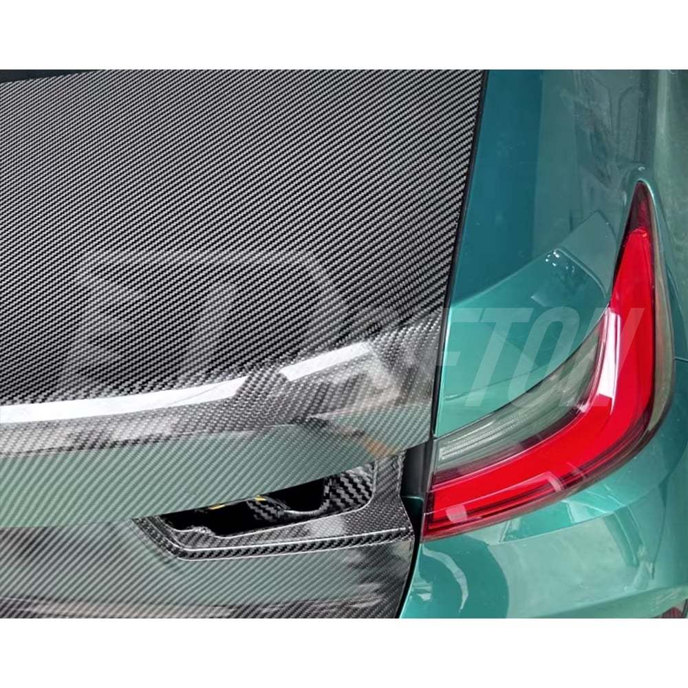 OEM Style Dry Carbon Fiber Rear Trunk For BMW G80 M3 2020-2024