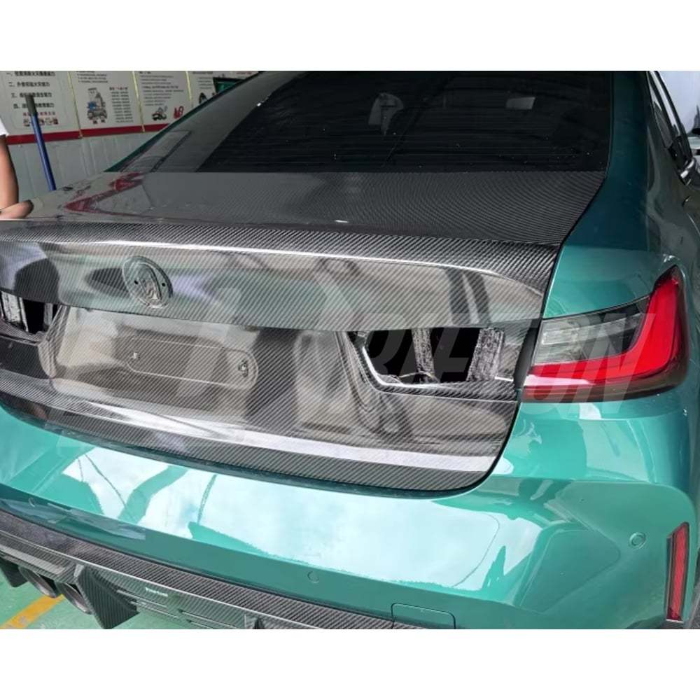OEM Style Dry Carbon Fiber Rear Trunk For BMW G80 M3 2020-2024