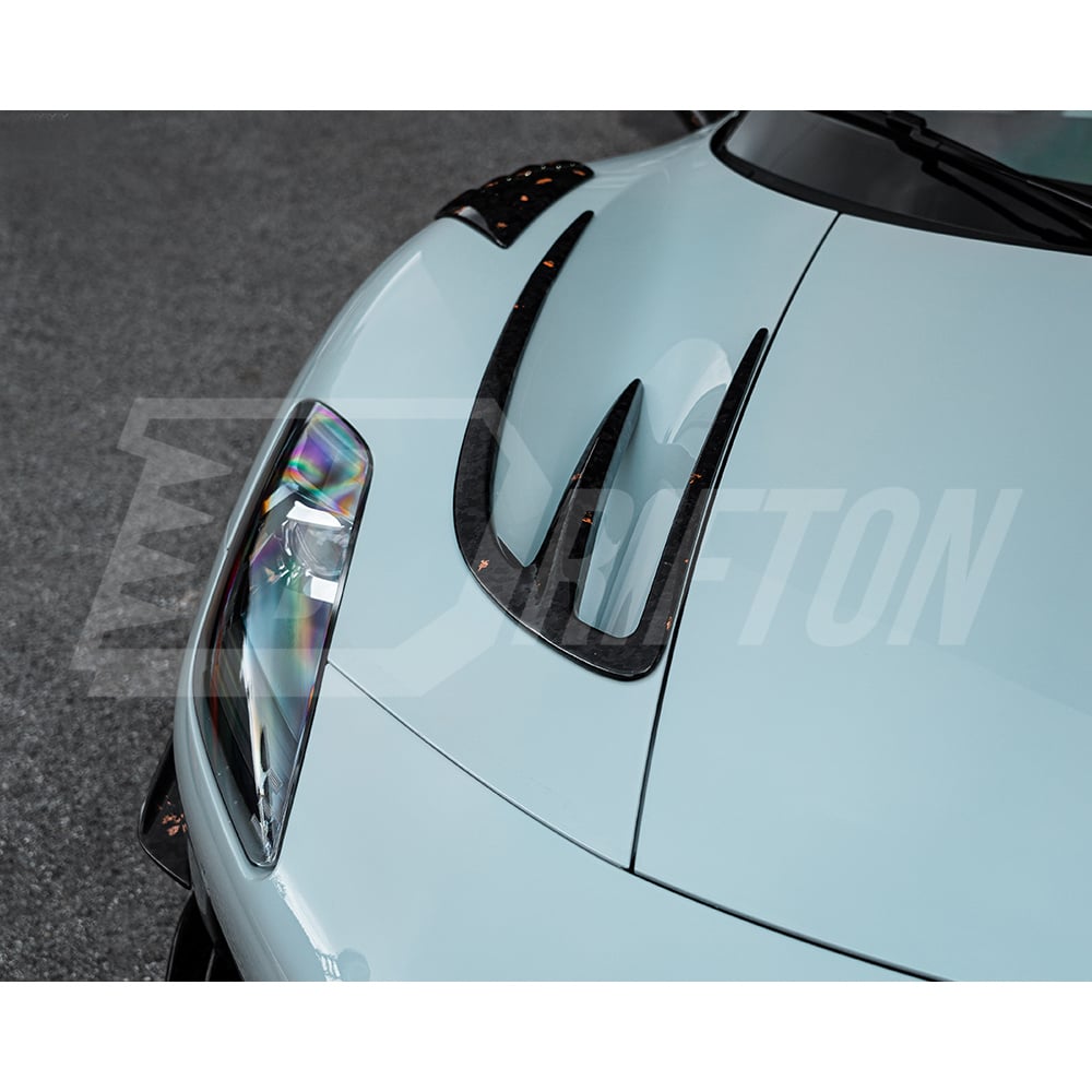 Aria Style Dry Carbon Fiber Hood Vents Trim For Maserati MC20