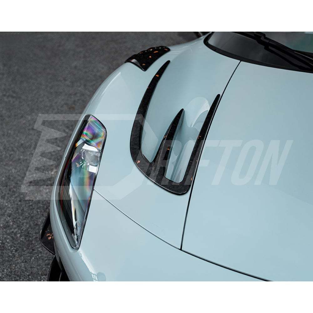 Aria Style Dry Carbon Fiber Hood Vents Trim For Maserati MC20