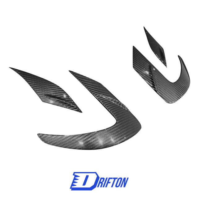 Mansory Style Dry Carbon Fiber Headlight EyeBrow Cover Trim For Maserati MC20