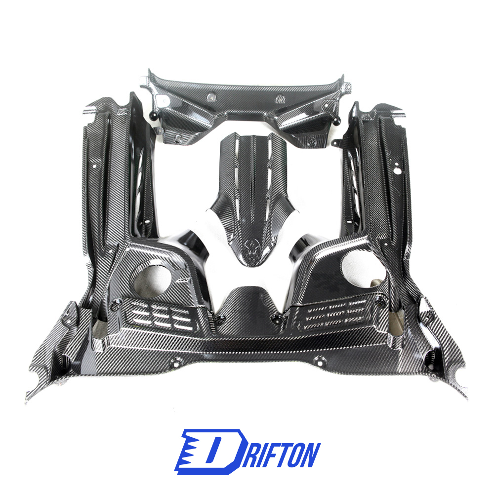 OEM Style Dry Carbon Fiber Engine Bay Kit For Maserati MC20