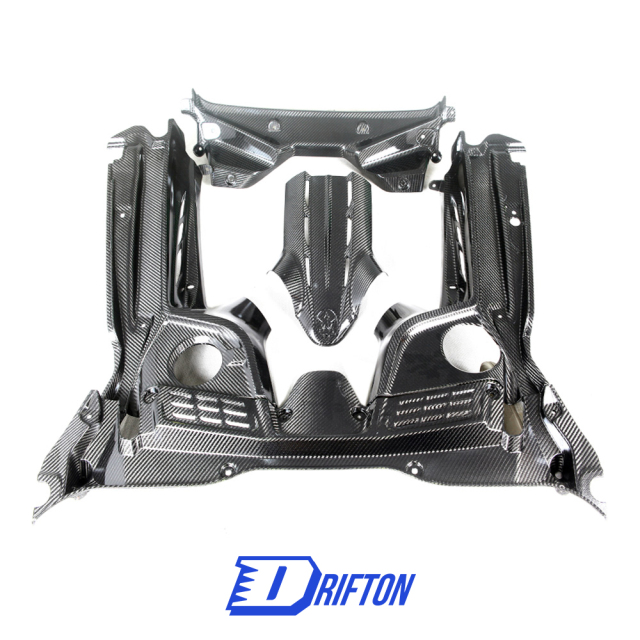 OEM Style Dry Carbon Fiber Engine Bay Kit For Maserati MC20