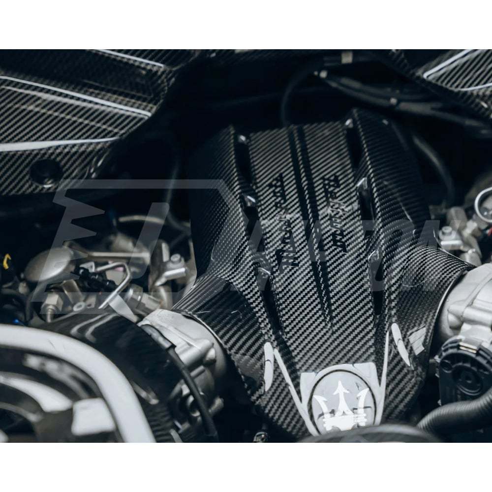 OEM Style Dry Carbon Fiber Engine Bay Kit For Maserati MC20