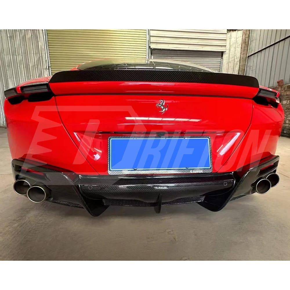 Novitec Style Dry Carbon Fiber Rear Diffuser For Ferrari Roma 2020-2025