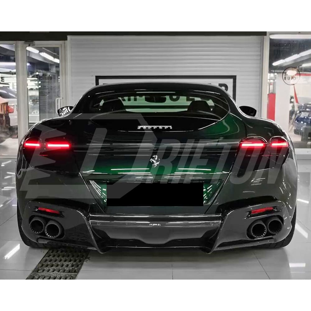 OEM Style Dry Carbon Fiber Rear Diffuser For Ferrari Roma 2020-2025