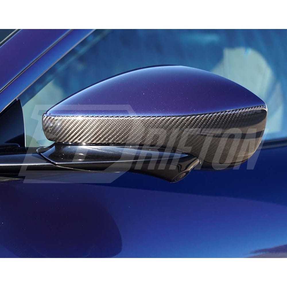Novitec Style Dry Carbon Fiber Side Mirror Caps For Ferrari Roma 2020-2025