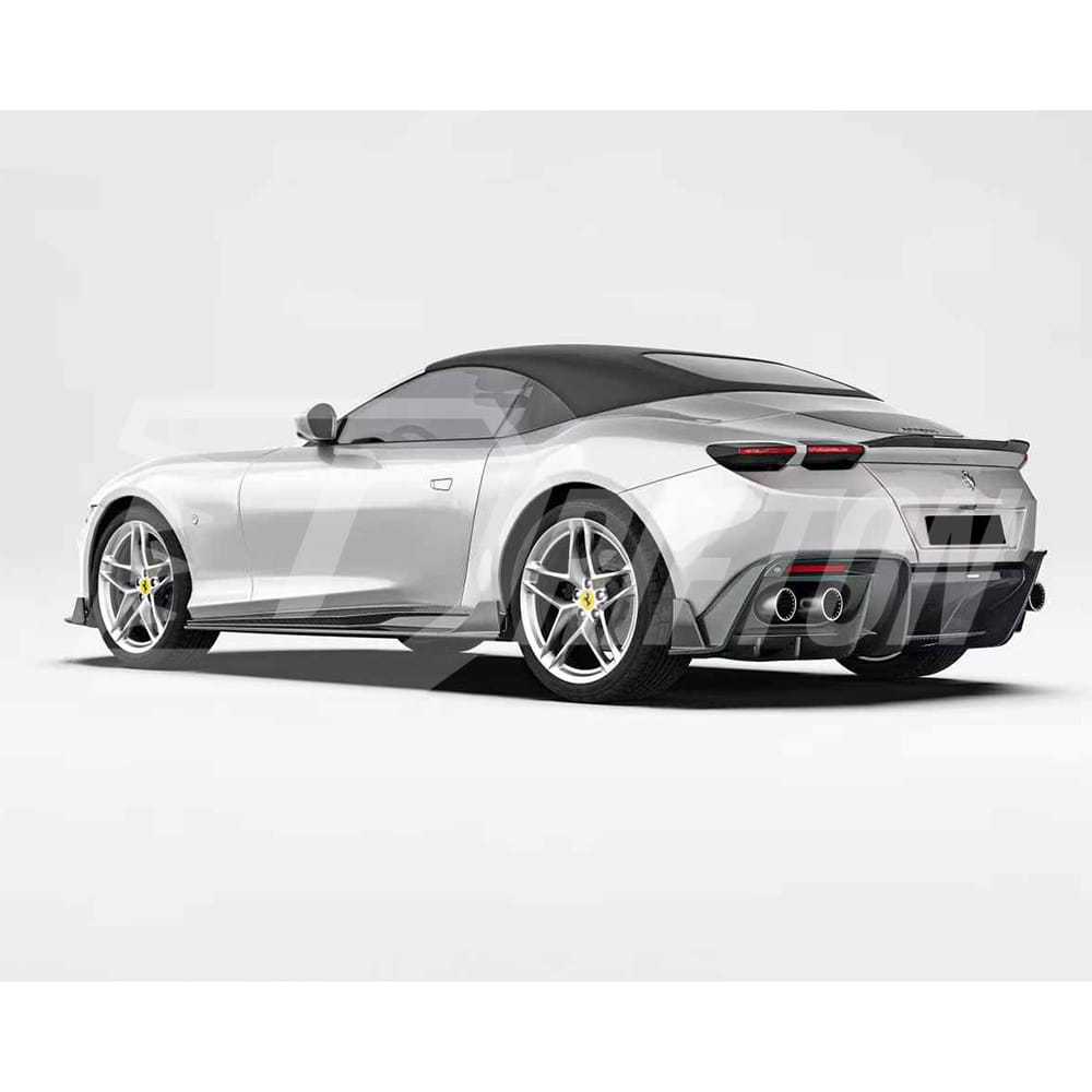 Paktechz Style Dry Carbon Fiber Rear Diffuser For Ferrari Roma 2020-2025