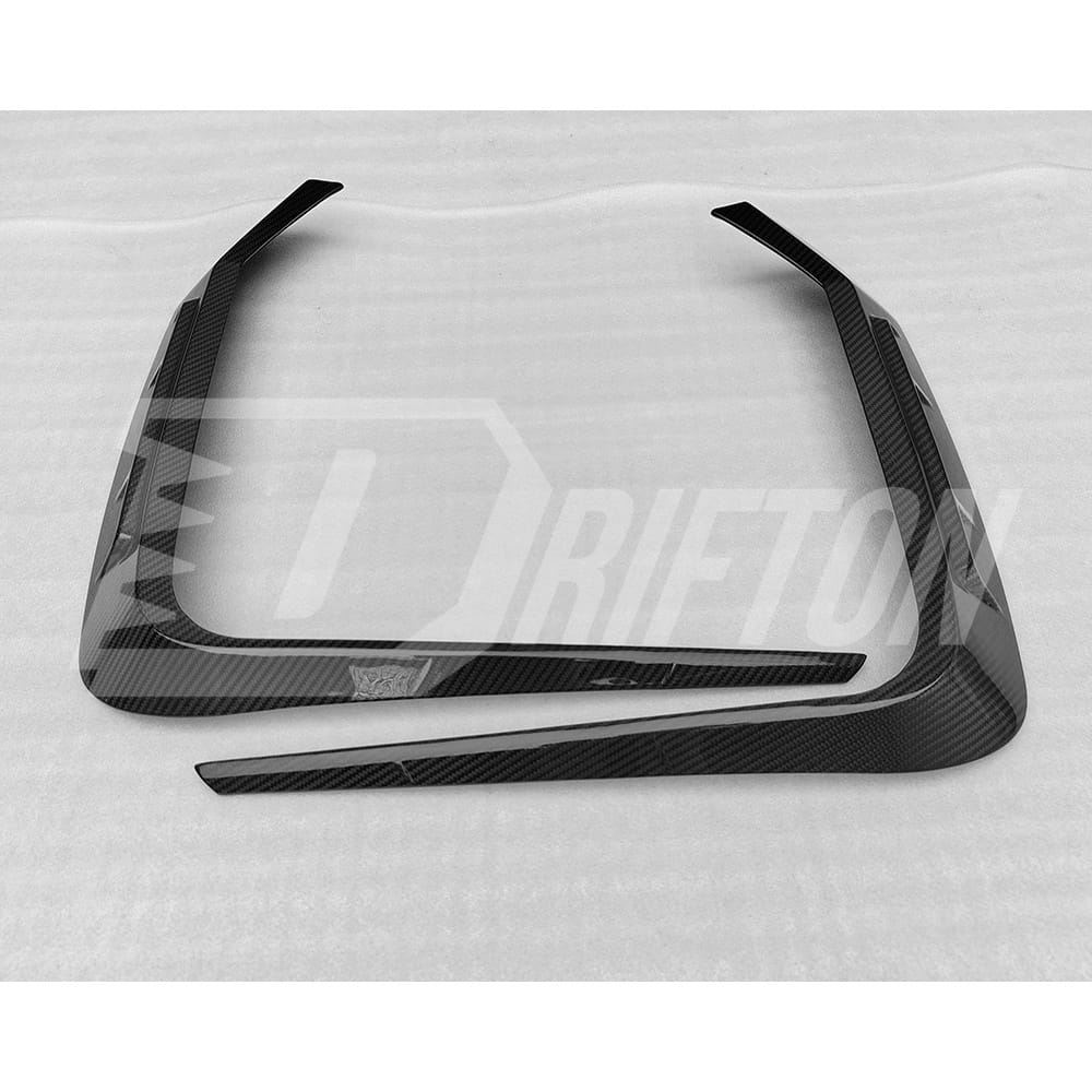 Mansory Style Dry Carbon Fiber Front Bumper Canards For BMW 7 Series G70 2023-ON
