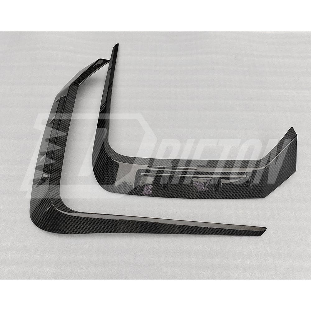 Mansory Style Dry Carbon Fiber Front Bumper Canards For BMW 7 Series G70 2023-ON