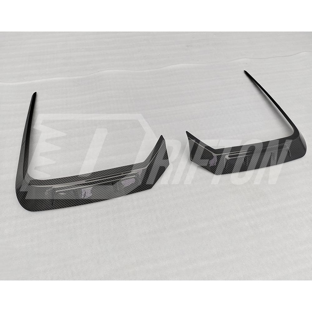Mansory Style Dry Carbon Fiber Front Bumper Canards For BMW 7 Series G70 2023-ON