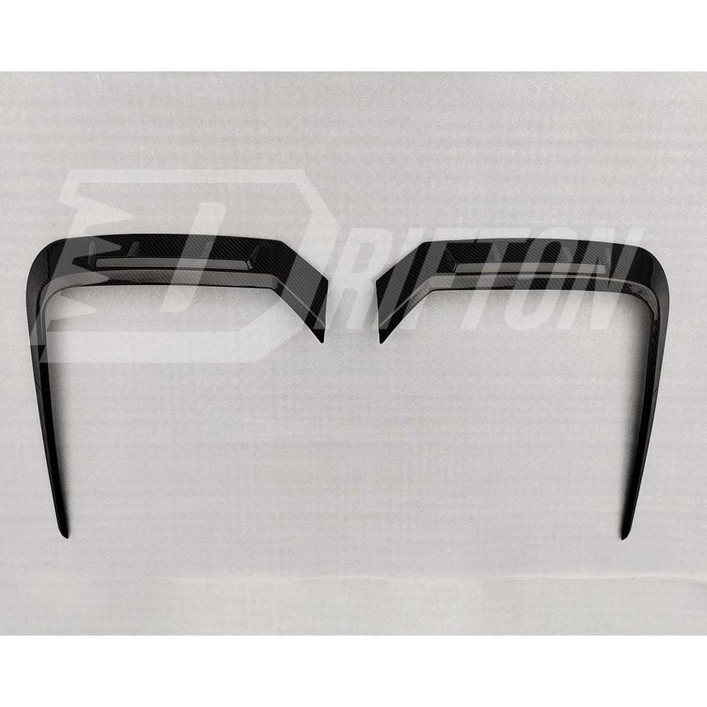 Mansory Style Dry Carbon Fiber Front Bumper Canards For BMW 7 Series G70 2023-ON
