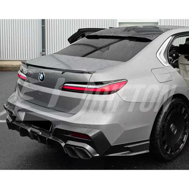 Mansory Style Dry Carbon Fiber Rear Trunk Spoiler Wing For BMW 7 Series G70 2023-ON