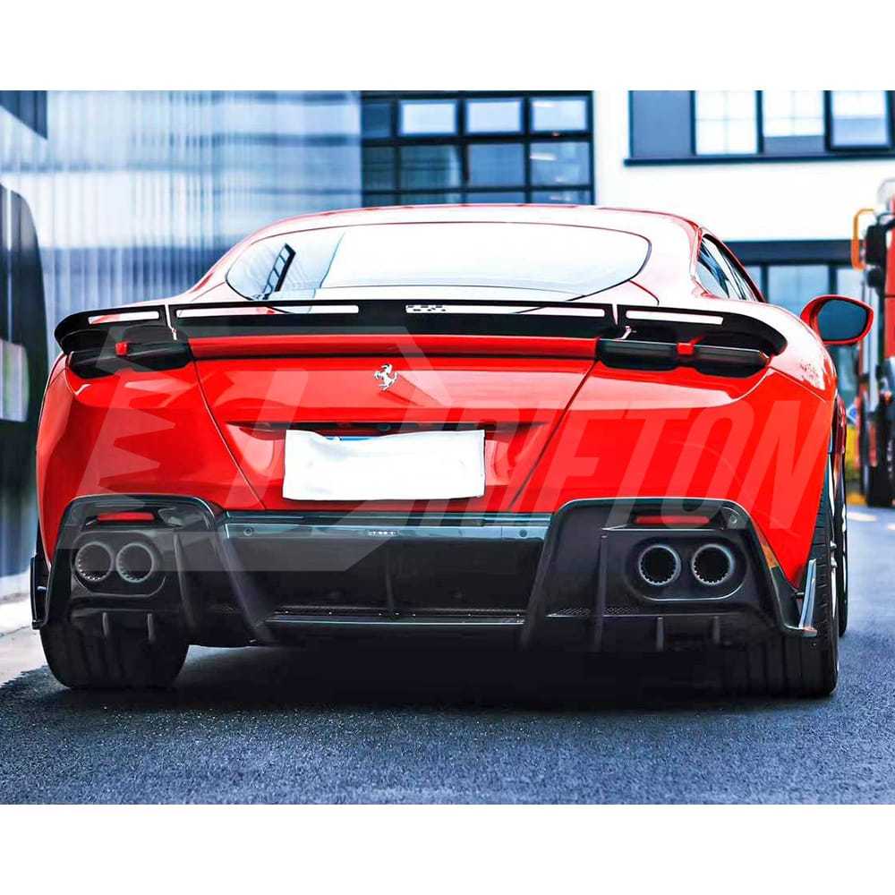 Mansory Style Dry Carbon Fiber Rear Spoiler Wing For Ferrari Roma 2020-2025