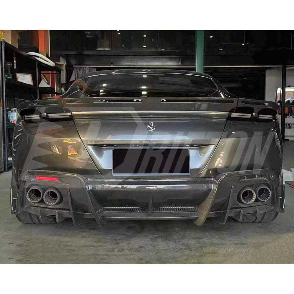 Mansory Style Dry Carbon Fiber Rear Spoiler Wing For Ferrari Roma 2020-2025