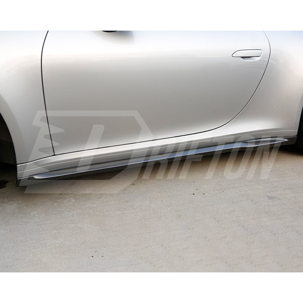 MIW Style Dry Carbon Fiber Side Skirt For Porsche 911 992 Carrera S 2019-2023