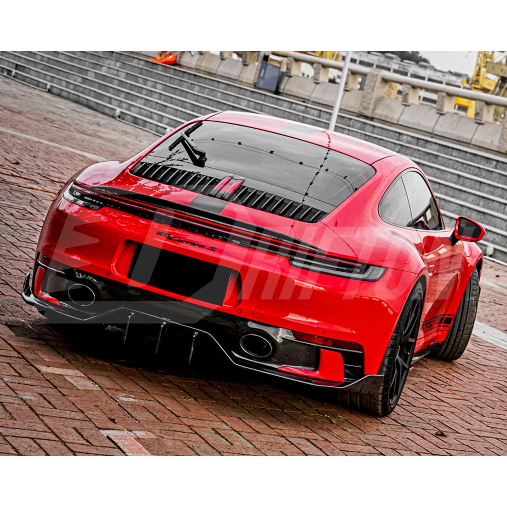 MIW Style Dry Carbon Fiber Trunk Spoiler For Porsche 911 992 Carrera S 2019-2023