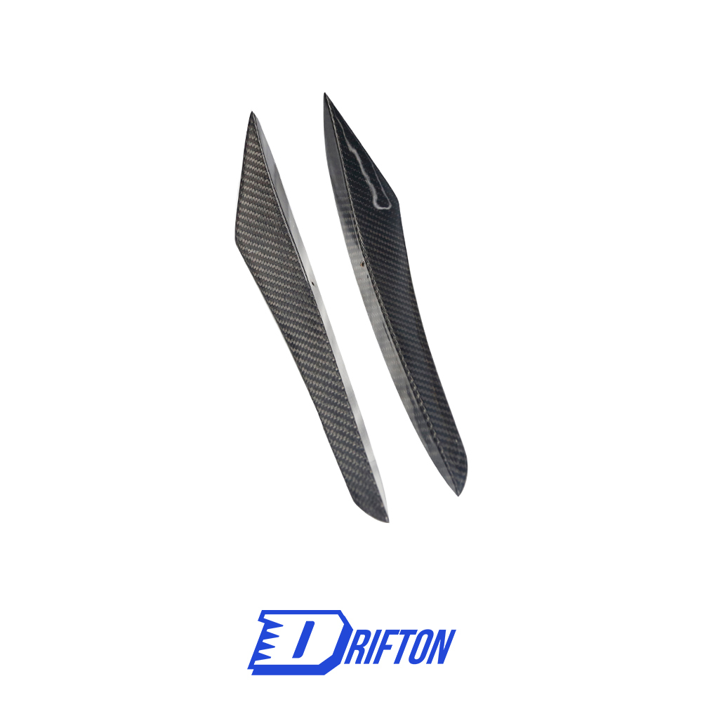 MIW Style Dry Carbon Fiber Front Bumper Canards For Porsche 911 992 Carrera S 2019-2023