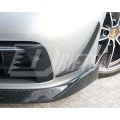MIW Style Dry Carbon Fiber Front Bumper Canards For Porsche 911 992 Carrera S 2019-2023