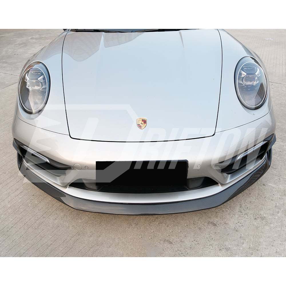 MIW Style Dry Carbon Fiber Front Lip For Porsche 911 992 Carrera S 2019-2023