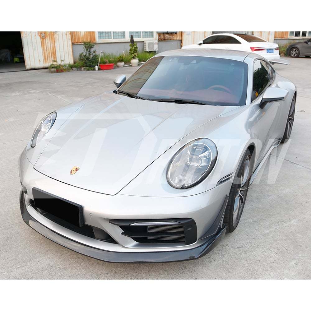 MIW Style Dry Carbon Fiber Front Lip For Porsche 911 992 Carrera S 2019-2023