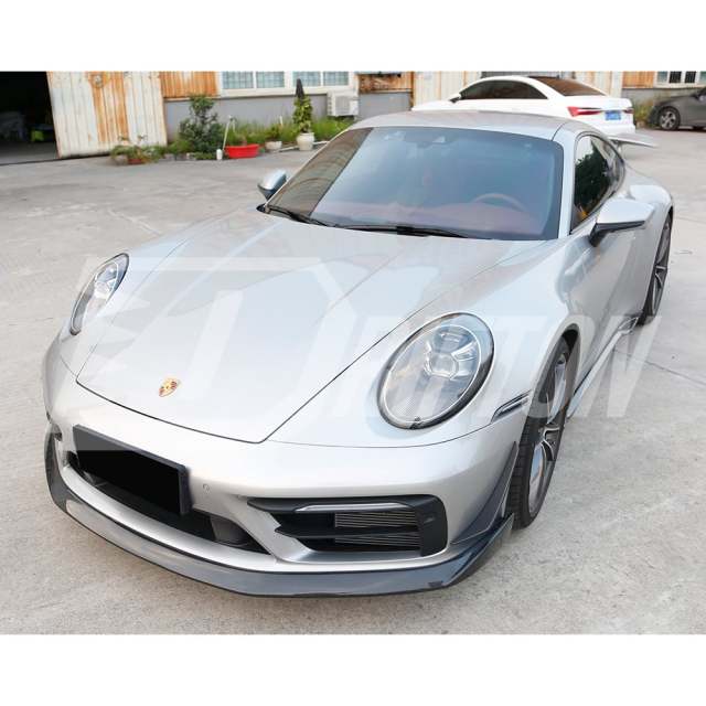 MIW Style Dry Carbon Fiber Front Lip For Porsche 911 992 Carrera S 2019-2023