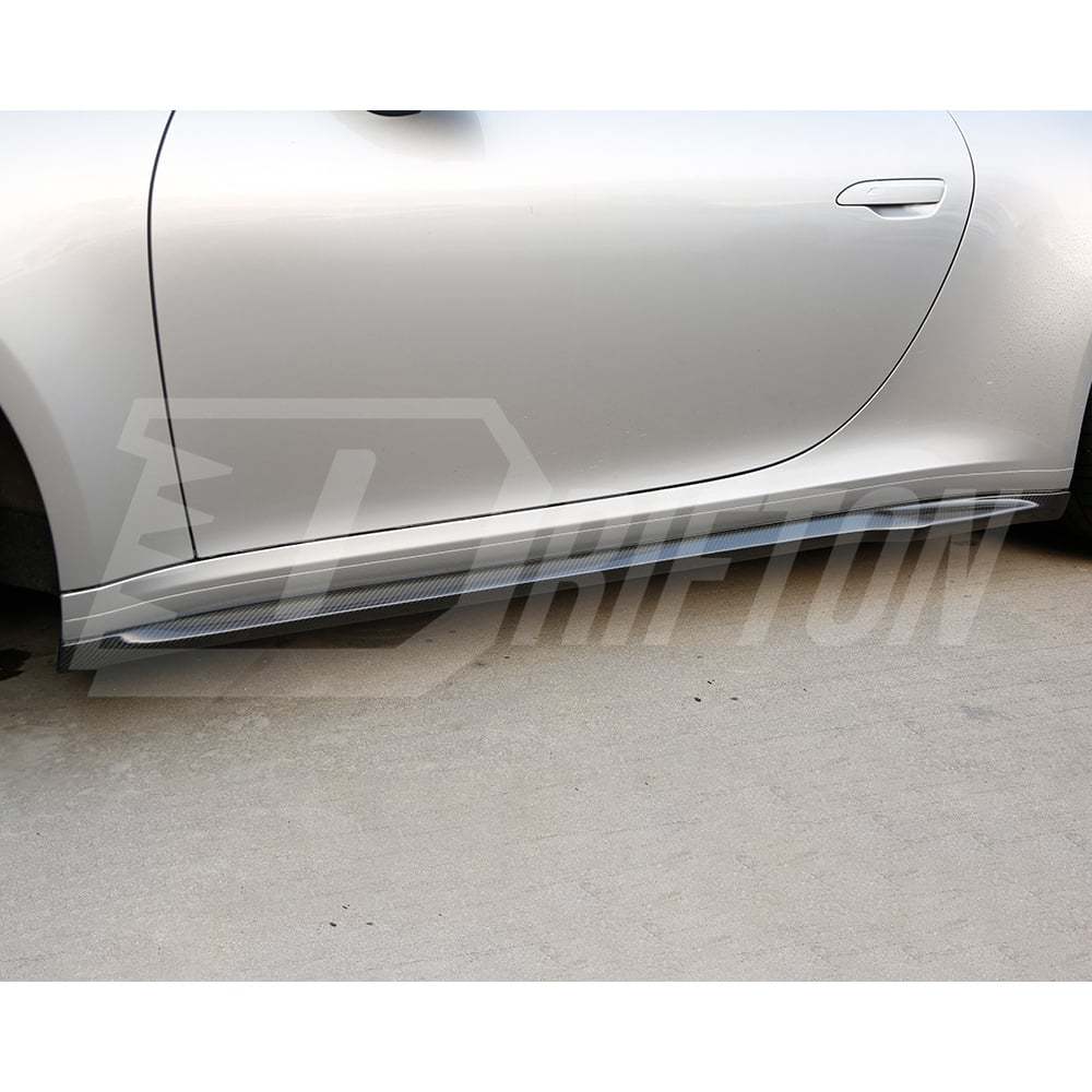 MIW Style Dry Carbon Fiber Side Skirt For Porsche 911 992 Carrera S 2019-2023