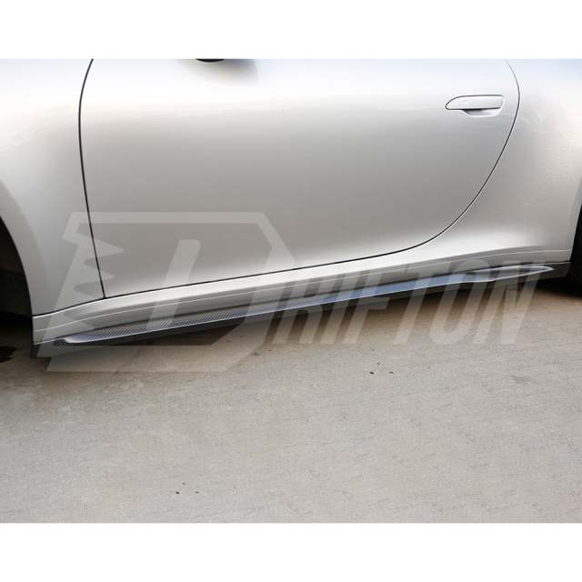 MIW Style Dry Carbon Fiber Side Skirt For Porsche 911 992 Carrera S 2019-2023
