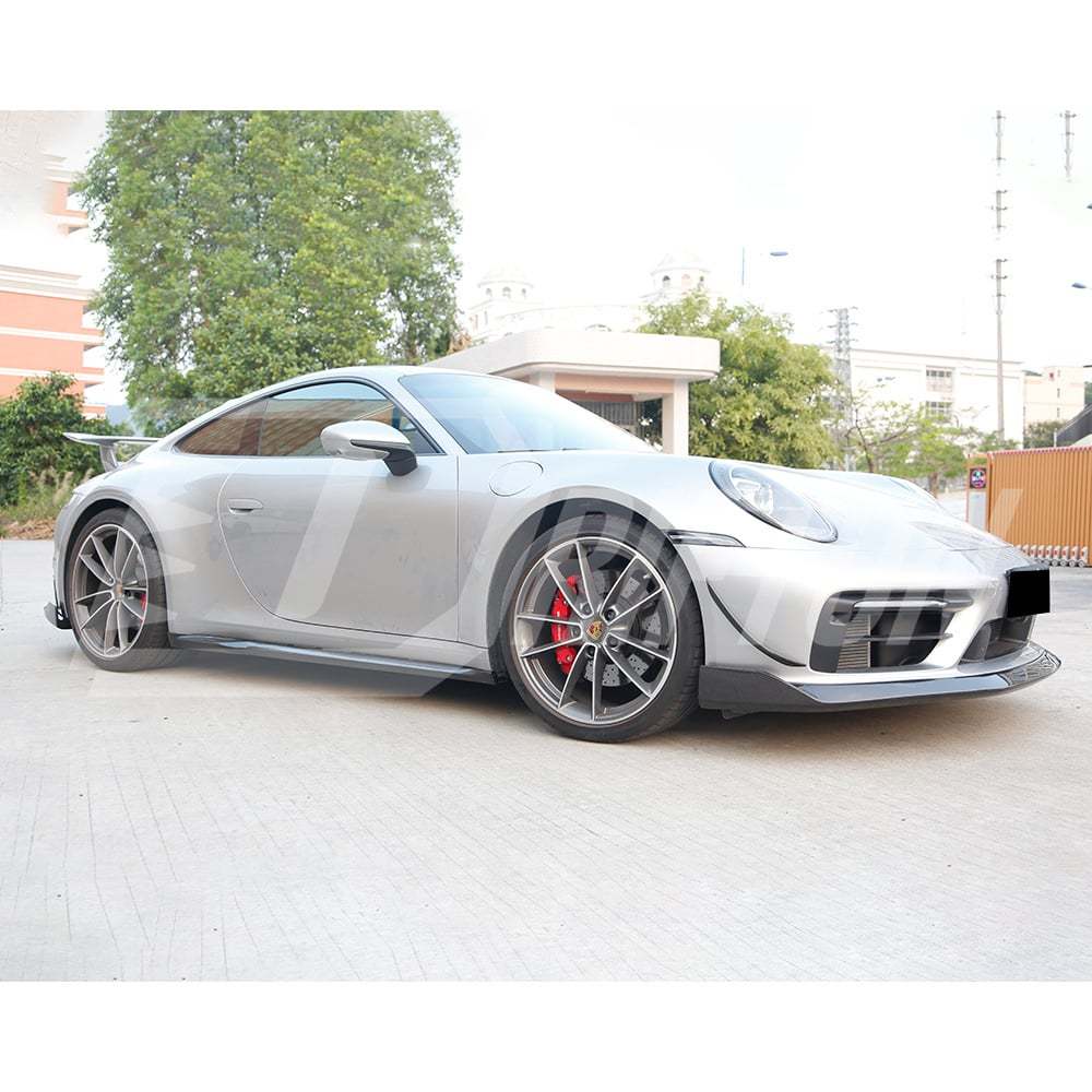 MIW Style Dry Carbon Fiber Side Skirt For Porsche 911 992 Carrera S 2019-2023