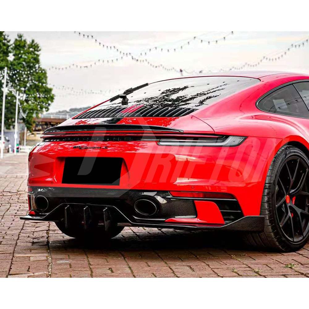 MIW Style Dry Carbon Fiber Trunk Spoiler For Porsche 911 992 Carrera S 2019-2023