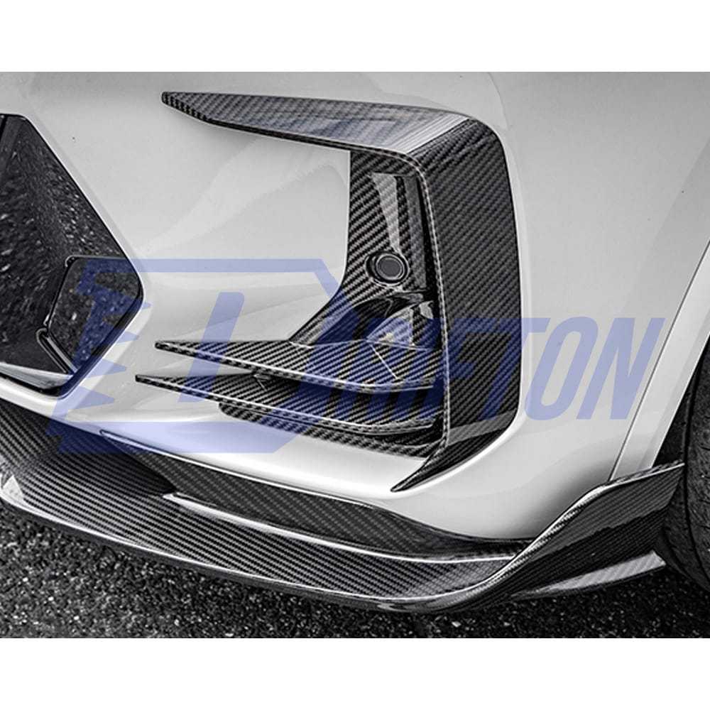 SQ Style Dry Carbon Fiber Front Bumper Side Vents For BMW X3 G01 G08 X4 G02 LCI 2022-2024