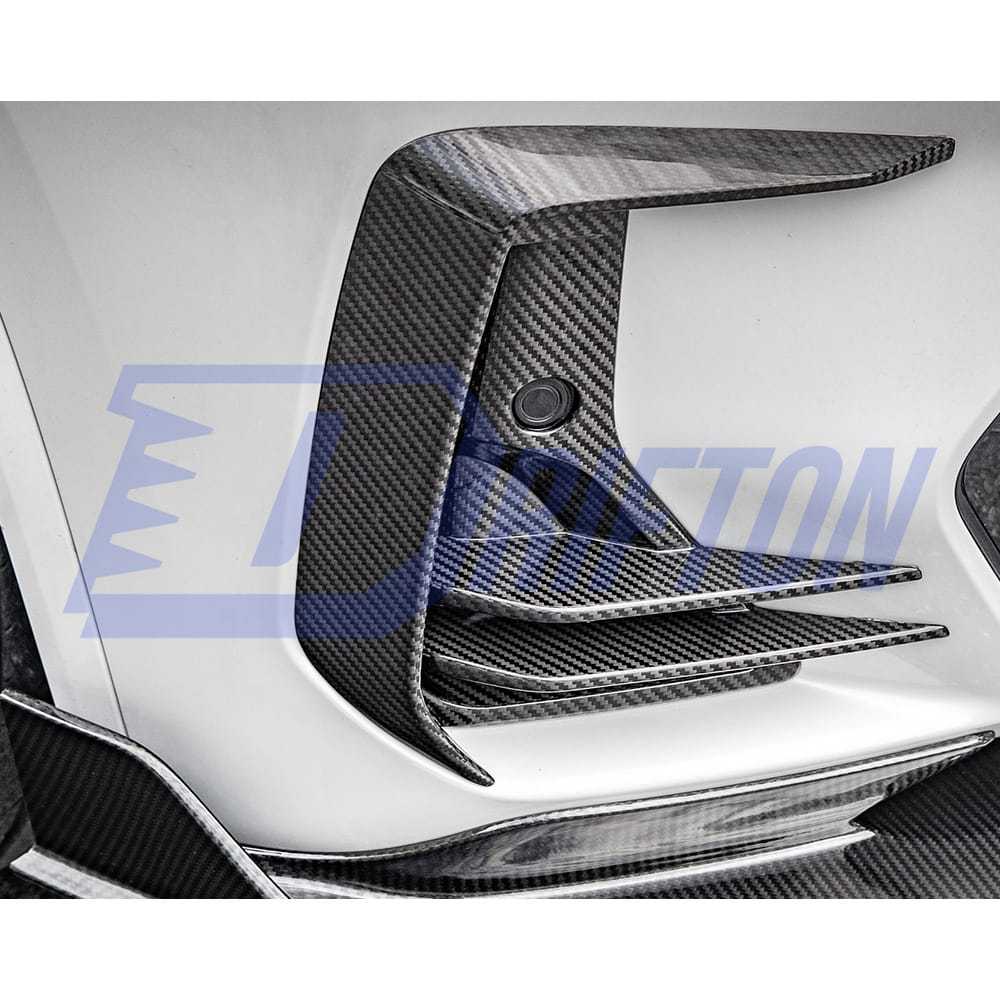 SQ Style Dry Carbon Fiber Front Bumper Side Vents For BMW X3 G01 G08 X4 G02 LCI 2022-2024