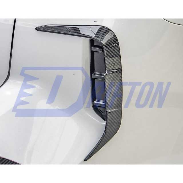 SQ Style Dry Carbon Fiber Rear Bumper Side Canards For BMW X3 G01 G08 LCI 2022-2024