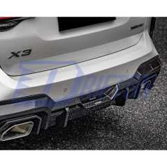 SQ Style Dry Carbon Fiber Rear Diffuser For BMW X3 G01 G08 LCI 2022-2024