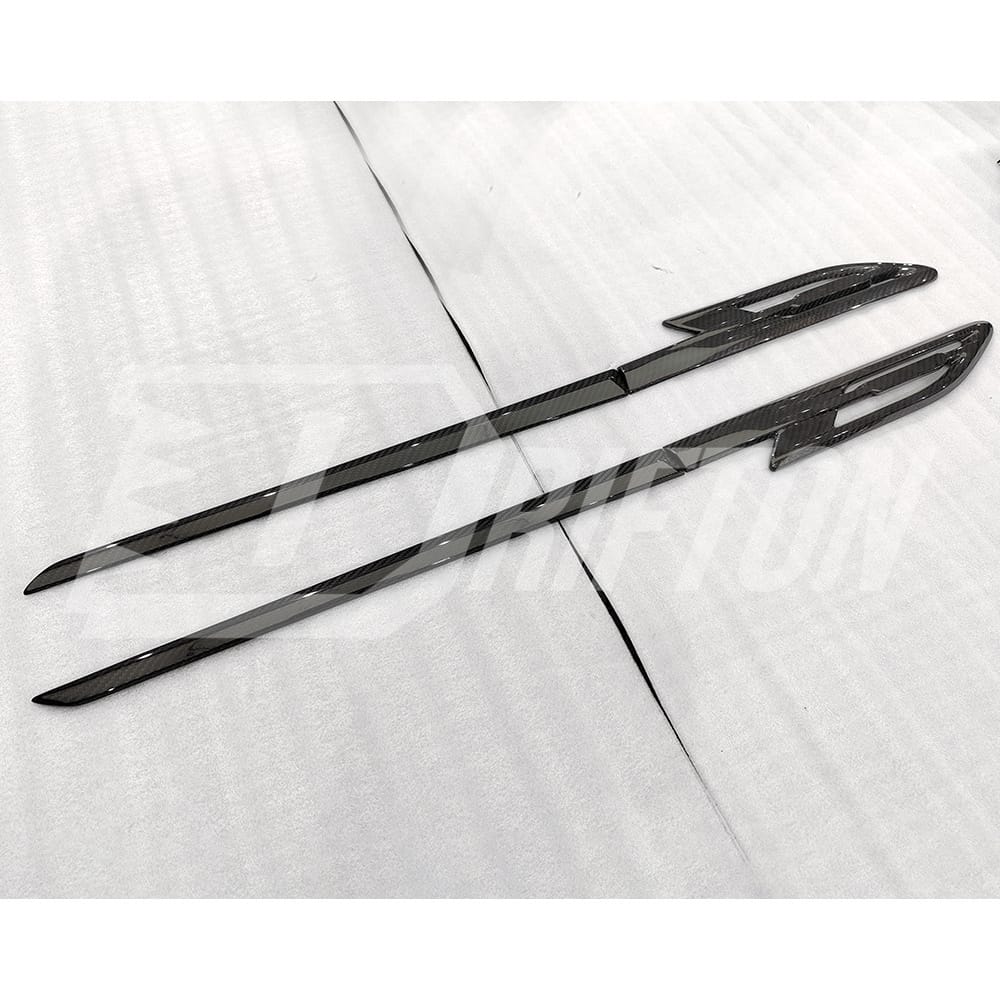 Mansory Style Dry Carbon Fiber Fender Side Strip Trims For Bentley Bentayga 2020-2024