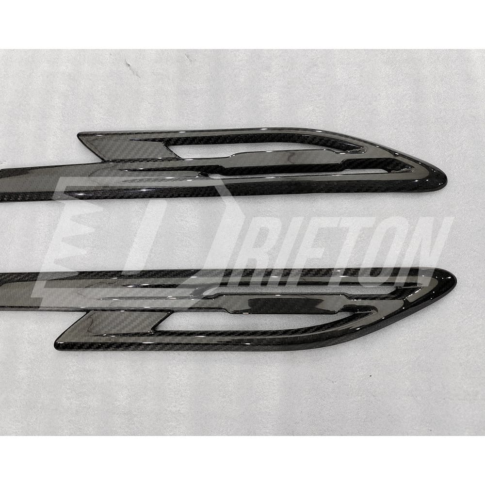 Mansory Style Dry Carbon Fiber Fender Side Strip Trims For Bentley Bentayga 2020-2024