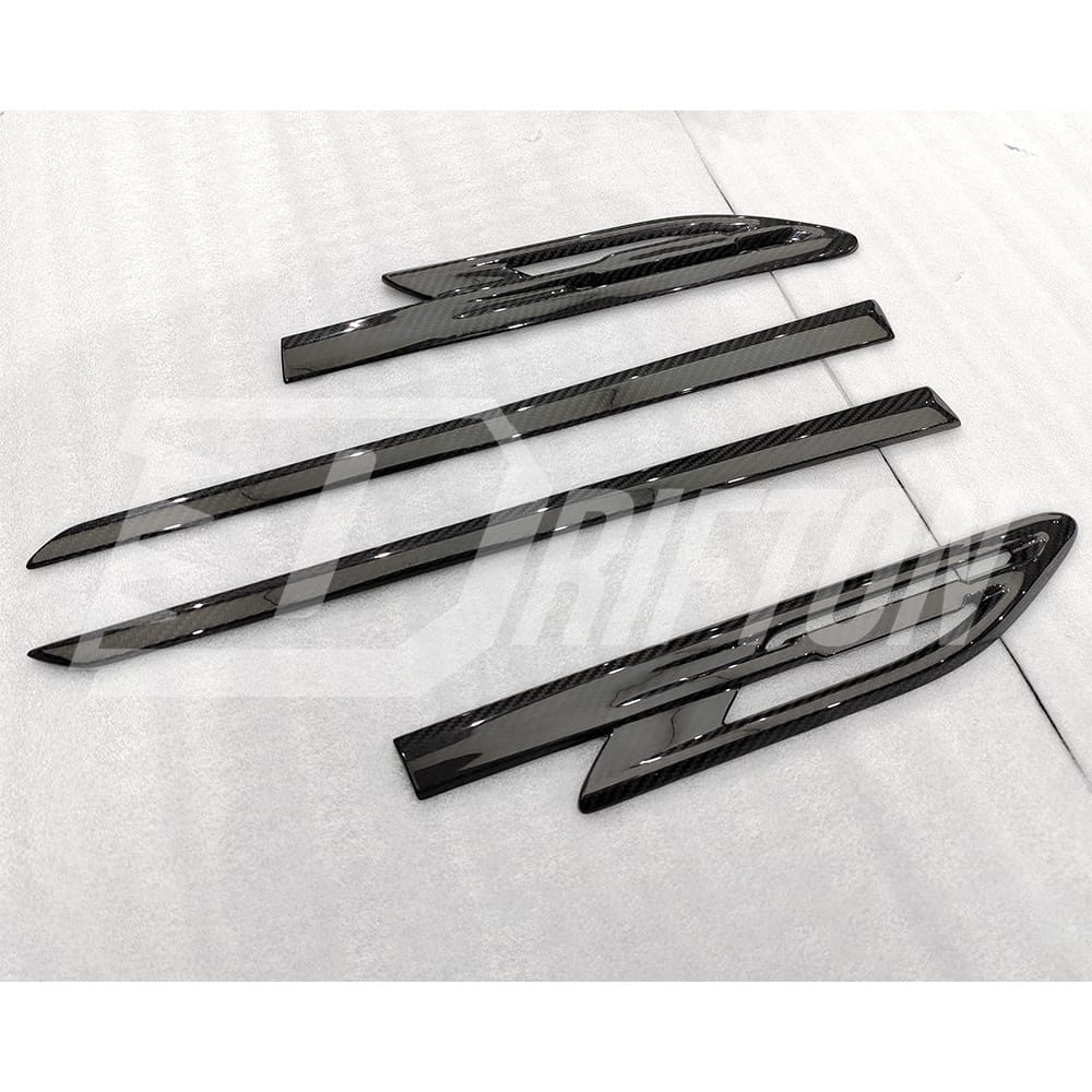 Mansory Style Dry Carbon Fiber Fender Side Strip Trims For Bentley Bentayga 2020-2024