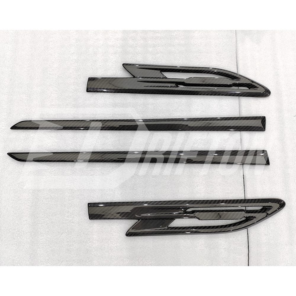 Mansory Style Dry Carbon Fiber Fender Side Strip Trims For Bentley Bentayga 2020-2024