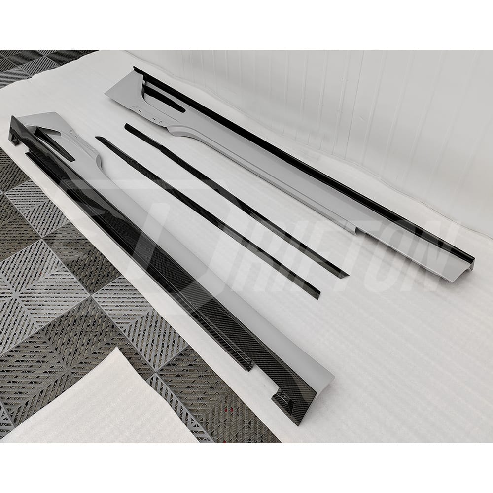 Mansory Style Dry Carbon Fiber Side Skirt For Bentley Continental GT GTC 2018-2024