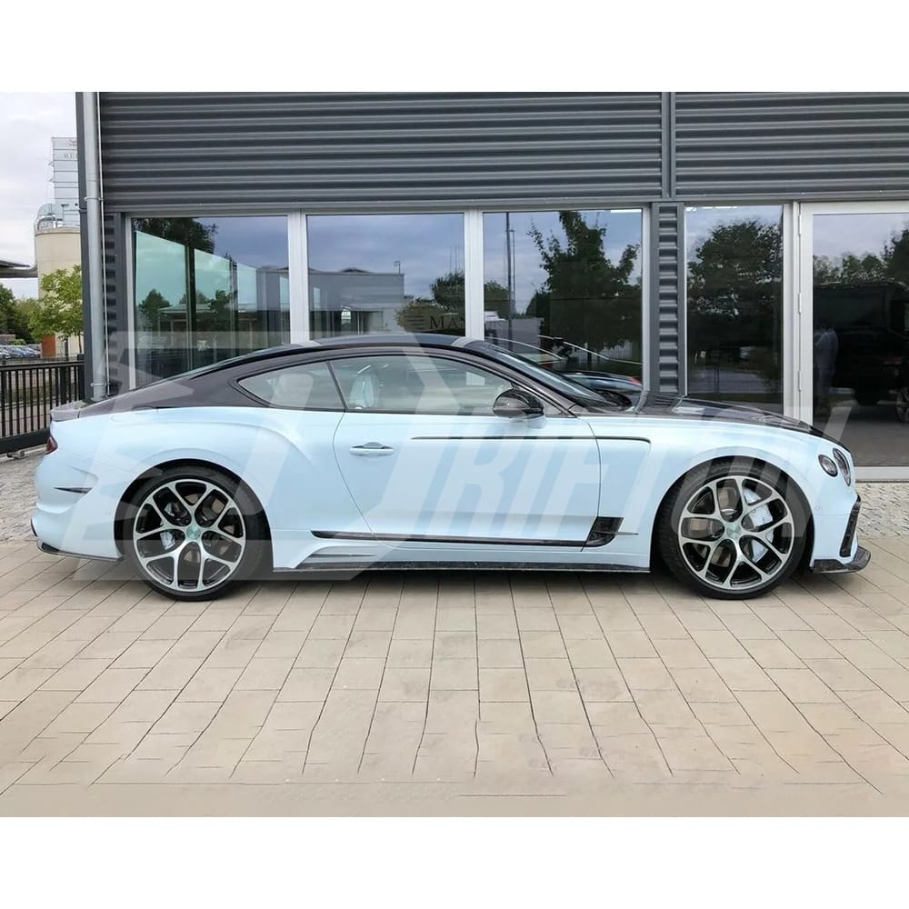 Mansory Style Dry Carbon Fiber Side Skirt For Bentley Continental GT GTC 2018-2024