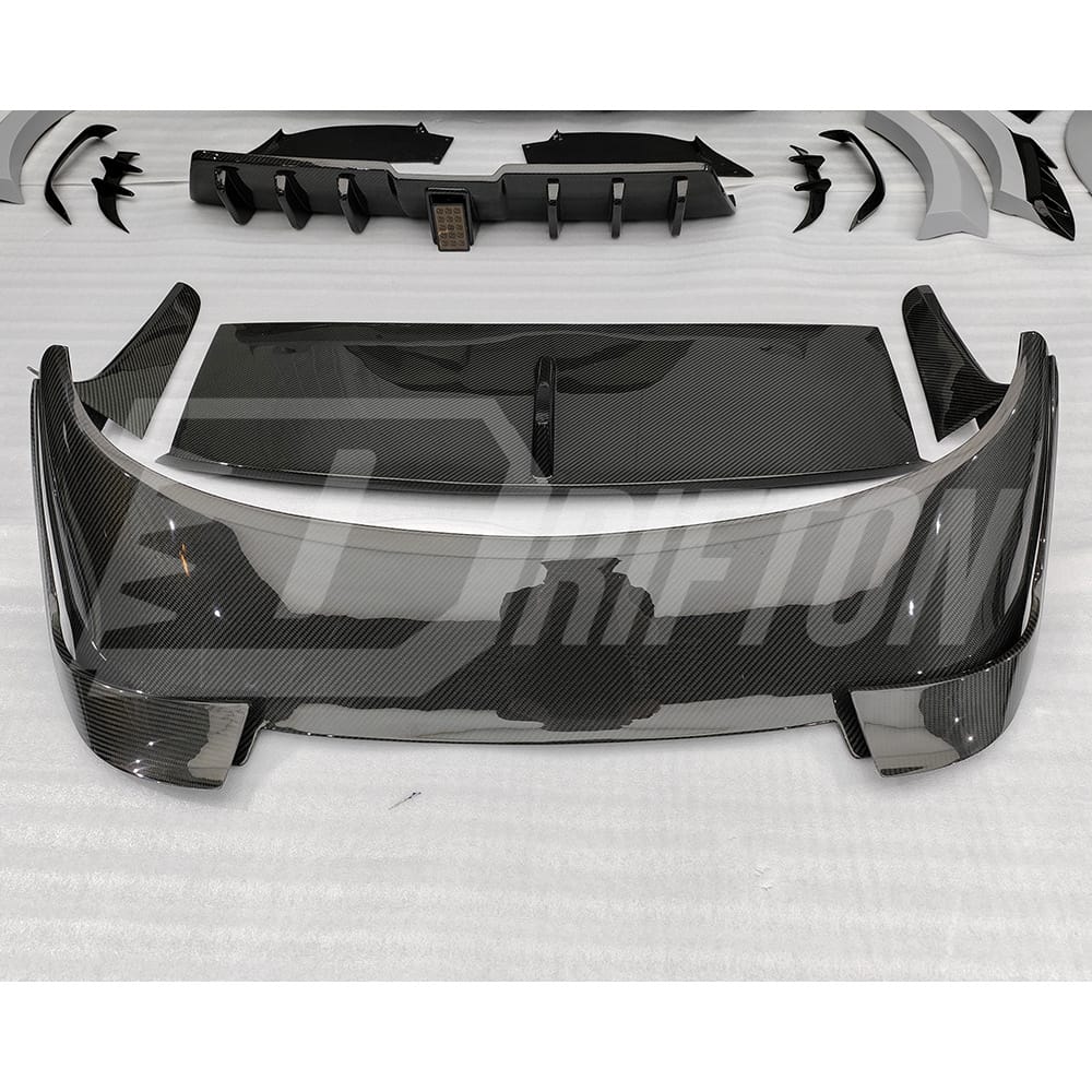Mansory V1 Style Dry Carbon Fiber Rear Roof Spoiler Wing For Bentley Bentayga 2020-2024