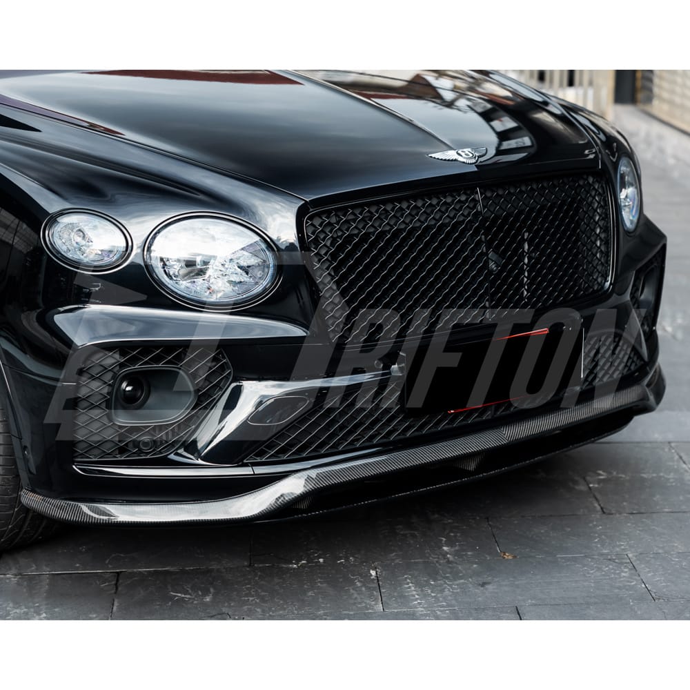 S Style Dry Carbon Fiber Front Lip For Bentley Bentayga 2020-2024
